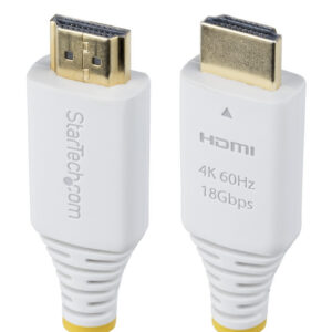 StarTech.com 6ft (1.8m) Premium Certified High Speed HDMI Cable, 4K 60Hz/1440p 144Hz, HDR10/HDCP 2.2/ARC, 18Gbps, UHD HDMI 2.0 Cord for TV/Monitor/Display, TPE Jacket, White