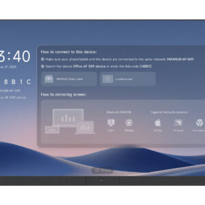 MAXHUB LX138V07 meeting room display 3.51 m (138") 1920 x 1080 pixels LED Wi-Fi 6 (802.11ax) Black Bluetooth