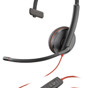 HP Poly Blackwire C3215 Monaural Headset +Carry Case (Bulk)